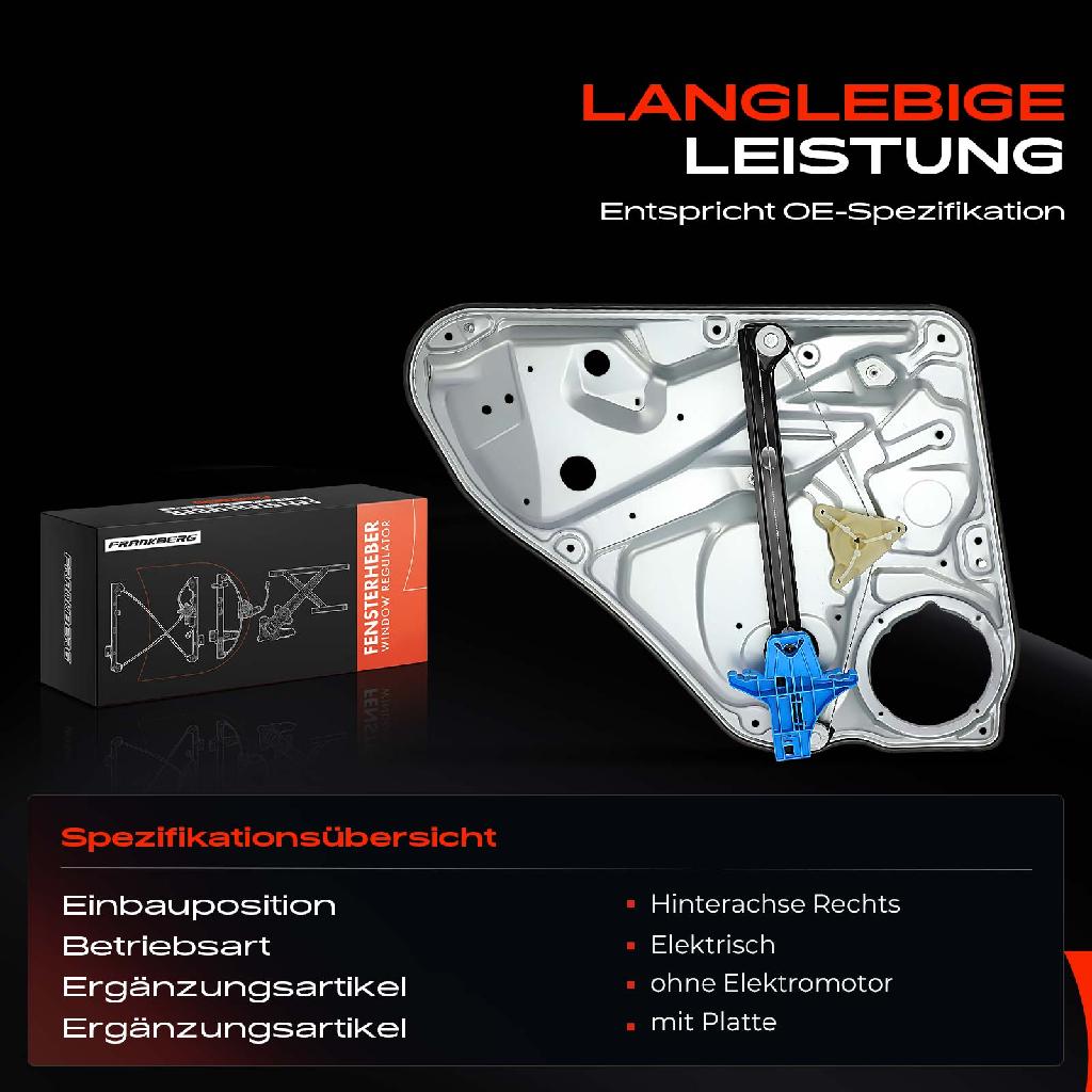 1x Fensterheber Hinten Rechts für VW Passat Variant 3B Skoda