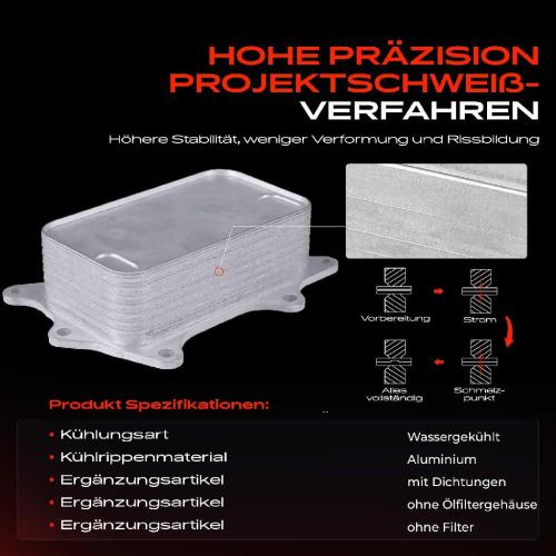 1x Ölkühler Motoröl für Mercedes-Benz C-Klasse W205 T-Model S205 C 180 C 200 Bild 1x Ölkühler Motoröl für Mercedes-Benz C-Klasse W205 T-Model S205 C 180 C 200