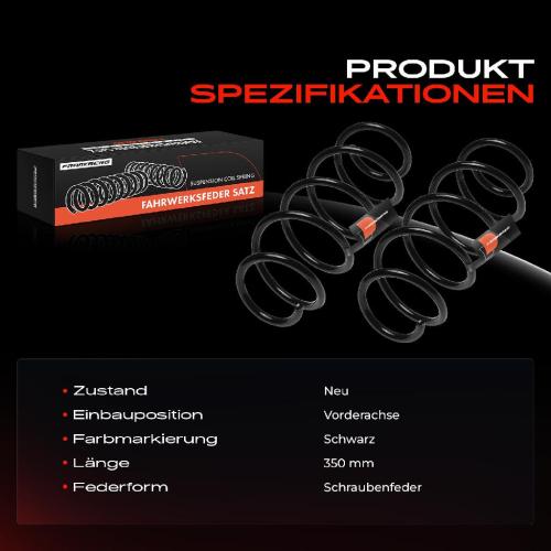 2x Fahrwerksfeder Vorderachse für Ford Ecosport 1.0L 1.5L Bj ab 2013 Bild 2x Fahrwerksfeder Vorderachse für Ford Ecosport 1.0L 1.5L Bj ab 2013
