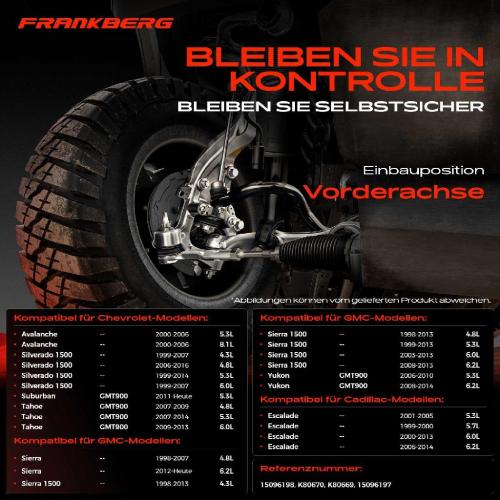 1x Querlenker Vorderachse für Cadillac Escalade Chevrolet Avalanche Silverado 1500 Suburban Tahoe Bild 1x Querlenker Vorderachse für Cadillac Escalade Chevrolet Avalanche Silverado 1500 Suburban Tahoe
