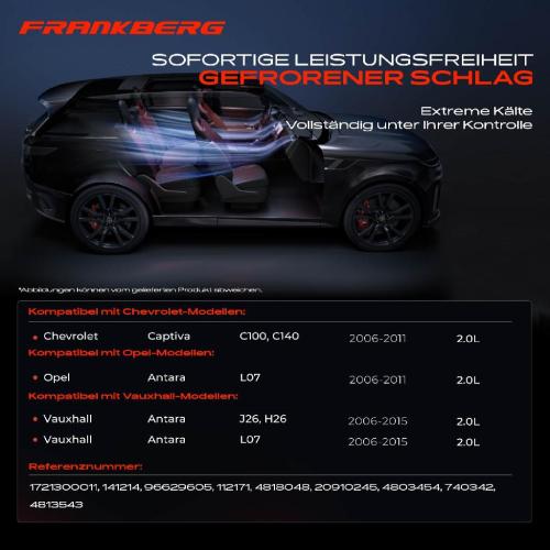 Frankberg 1x Klimakompressor für Chevrolet Captiva C100 C140 Opel Antara L07 Vauxhall 2.0L 2006-2015 Bild Frankberg 1x Klimakompressor für Chevrolet Captiva C100 C140 Opel Antara L07 Vauxhall 2.0L 2006-2015
