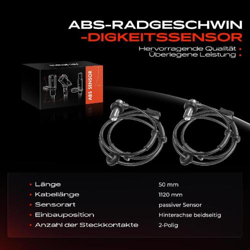 Frankberg 2x ABS Sensor Hinterachse beidseitig f r Audi 80 Avant 1.6L 1.9L 2.0L 2.2L 2.3L 2.6L 2.8L 1991-1996 Bild Frankberg 2x ABS Sensor Hinterachse beidseitig f r Audi 80 Avant 1.6L 1.9L 2.0L 2.2L 2.3L 2.6L 2.8L 1991-1996