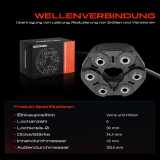 1x Gelenkscheibe Hardyscheibe Kardanwelle Vorne und Hinten für Hyundai Santa Fé II Tucson iX35 EL KIA Sorento II