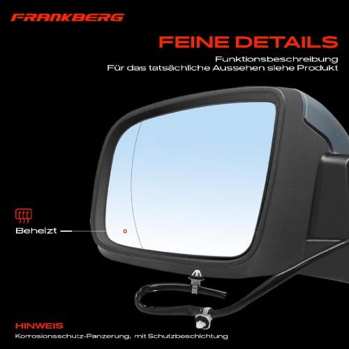 Frankberg 1x Außenspiegel Links für Mercedes-Benz Viano W639 Vito 2003-2014 Bild Frankberg 1x Außenspiegel Links für Mercedes-Benz Viano W639 Vito 2003-2014