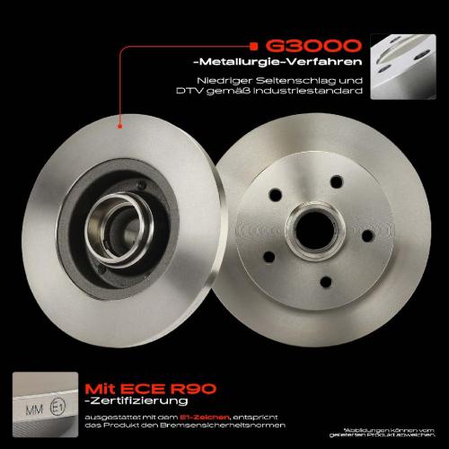 2x Bremsscheiben Vorderachse für VW Transporter III Bus Kasten Pritsche/Fahrgestell 1984-1992 Bild 2x Bremsscheiben Vorderachse für VW Transporter III Bus Kasten Pritsche/Fahrgestell 1984-1992