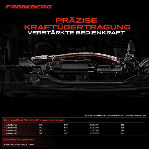 1x Seilzug Feststellbremse Hinterachse rechts für Alfa Romeo 147 937 2001-2010 Bild 1x Seilzug Feststellbremse Hinterachse rechts für Alfa Romeo 147 937 2001-2010