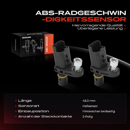Frankberg 2x ABS Sensor Hinterachse beidseitig für Citroën C4 Grand Picasso II Spacetourer Van Peugeot 308 Bild Frankberg 2x ABS Sensor Hinterachse beidseitig für Citroën C4 Grand Picasso II Spacetourer Van Peugeot 308