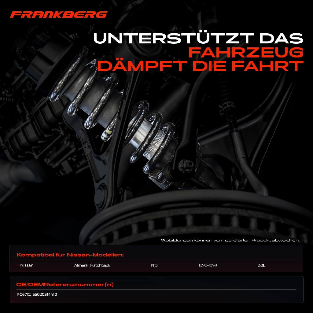 2x Fahrwerksfeder Hinterachse für Nissan Almera I Hatchback N15 2.0L 1998-1999