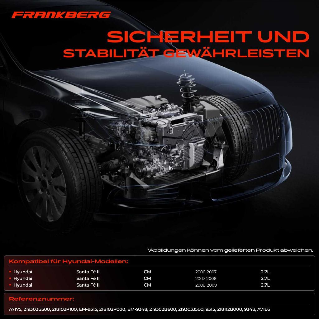 2x Motorlager Vorne und Hinten für Hyundai Santa Fé II CM 2.7L 2006-2009