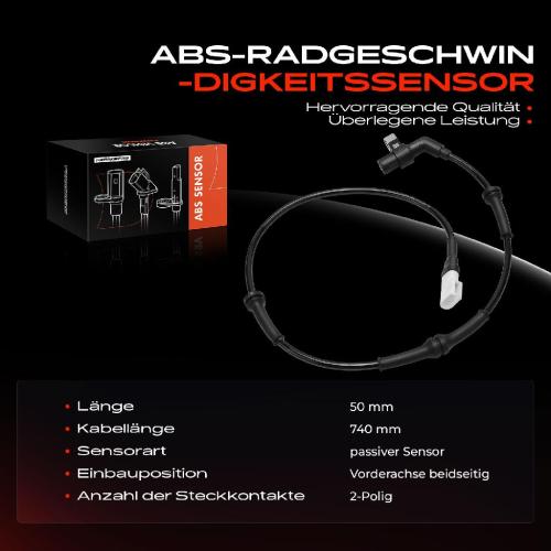 Frankberg 1x ABS Sensor Vorderachse beidseitig für Ford Escort Klasseic Turnier VI Cabriolet Express Stufenheck VII Bild Frankberg 1x ABS Sensor Vorderachse beidseitig für Ford Escort Klasseic Turnier VI Cabriolet Express Stufenheck VII