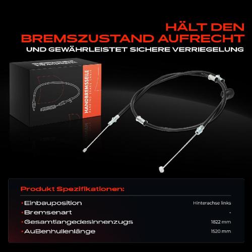 1x Seilzug Feststellbremse Hinterachse links für Hyundai Sonata IV EF 2.0L 1998-2004 Bild 1x Seilzug Feststellbremse Hinterachse links für Hyundai Sonata IV EF 2.0L 1998-2004