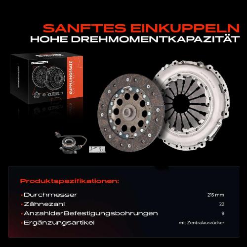 Frankberg 1x Kupplungssatz für Chevrolet Aveo Schrägheck Stufenheck Opel Astra H Caravan GTC Kasten/Kombi Bild Frankberg 1x Kupplungssatz für Chevrolet Aveo Schrägheck Stufenheck Opel Astra H Caravan GTC Kasten/Kombi