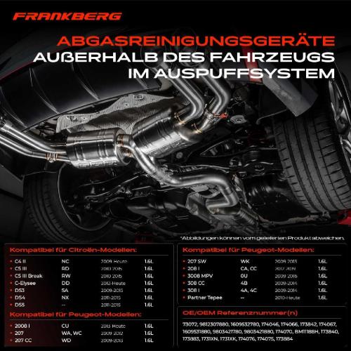 1x Partikelfilter für Citroën C3 C4 C5 DS3 Peugeot 207 308 1.6L Bild 1x Partikelfilter für Citroën C3 C4 C5 DS3 Peugeot 207 308 1.6L