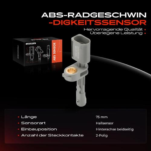 Frankberg 1x ABS Sensor Hinterachse beidseitig f r VW Caddy MPV IV Golf Sportsvan VII Variant Passat Touran Audi A3 Bild Frankberg 1x ABS Sensor Hinterachse beidseitig f r VW Caddy MPV IV Golf Sportsvan VII Variant Passat Touran Audi A3