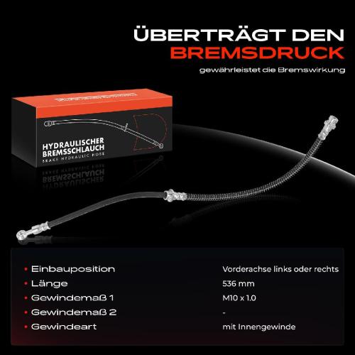 1x Bremsschlauch Bremsschläuche Vorderachse Links oder Rechts für Mitsubishi Lancer VI CJ CP Carisma Bild 1x Bremsschlauch Bremsschläuche Vorderachse Links oder Rechts für Mitsubishi Lancer VI CJ CP Carisma