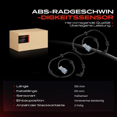 2x ABS Sensor Vorne für Nissan NP300 Navara Pathfinder III 2.5L 4.0L Bj ab 2005 Bild 2x ABS Sensor Vorne für Nissan NP300 Navara Pathfinder III 2.5L 4.0L Bj ab 2005