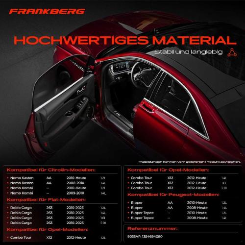 Frankberg 1x Türfeststeller Türfangband Türstopper Vorne für Fiat Doblo Cargo Citroën Nemo Kombi Kasten Bild Frankberg 1x Türfeststeller Türfangband Türstopper Vorne für Fiat Doblo Cargo Citroën Nemo Kombi Kasten
