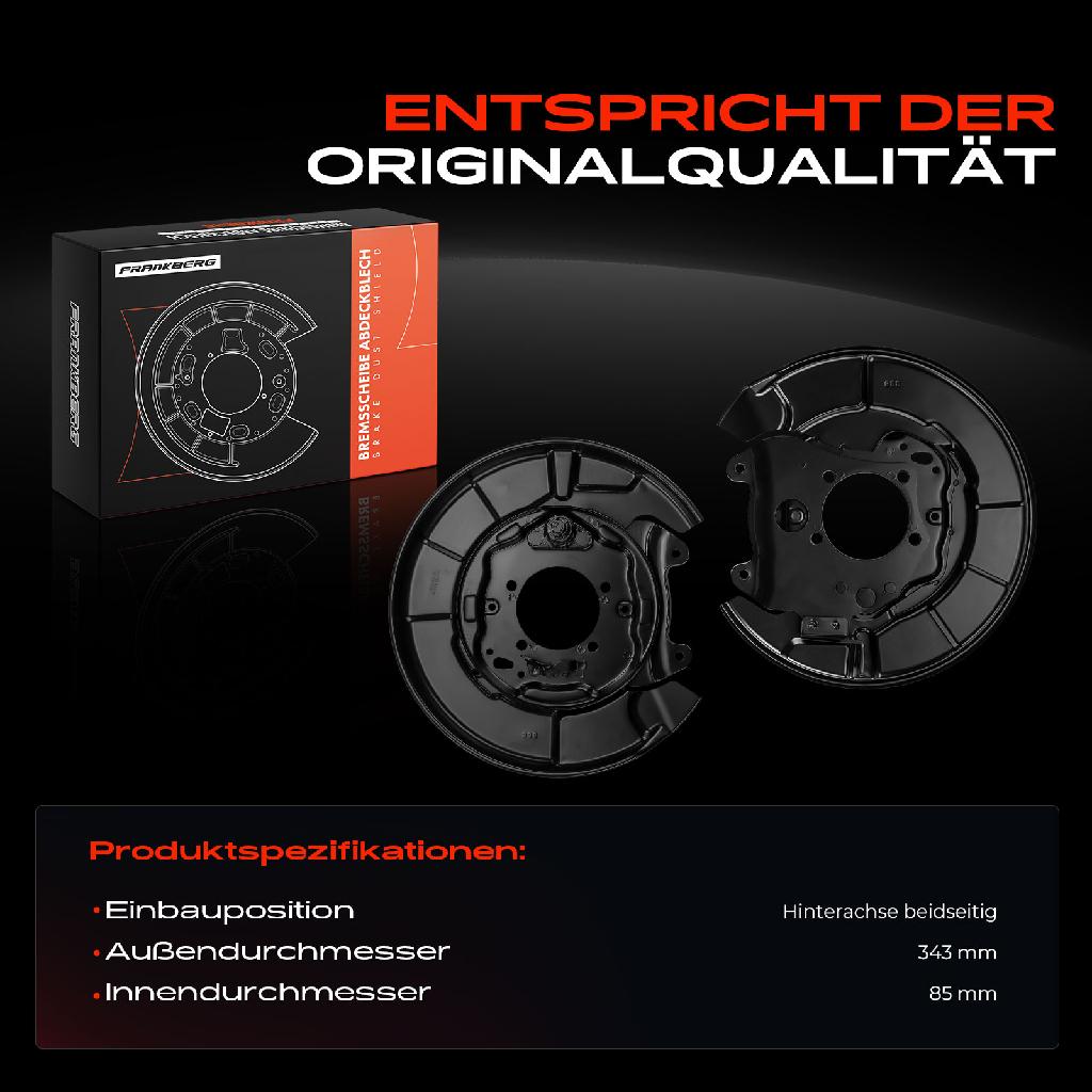 2x Ankerblech Bremsscheibe Hinterachse Beidseitig für Toyota RAV 4 II A2 2.4L 2000-2005