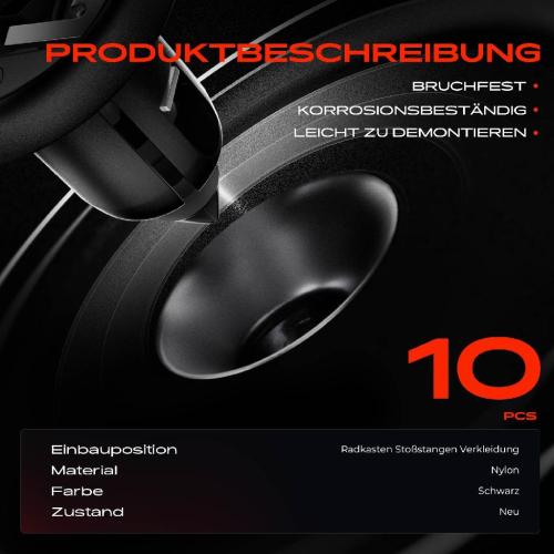 10x Befestigungsclips Radkasten Stoßstangen Verkleidung Außenverkleidung für Lexus GS Toyota Auris Yaris Bild 10x Befestigungsclips Radkasten Stoßstangen Verkleidung Außenverkleidung für Lexus GS Toyota Auris Yaris