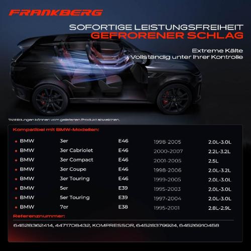 1x Klimakompressor für BMW 3er E46 Cabriolet Coupe 5er E39 7er E38 1995-2007 Bild 1x Klimakompressor für BMW 3er E46 Cabriolet Coupe 5er E39 7er E38 1995-2007