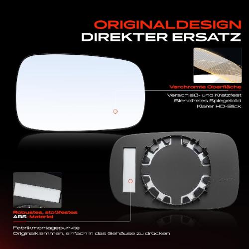 1x Spiegelglas Außenspiegel rechts für Renault Clio III Megane Scénic Laguna Bild 1x Spiegelglas Außenspiegel rechts für Renault Clio III Megane Scénic Laguna