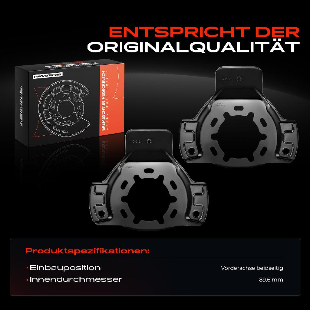 2x Ankerblech Bremsscheibe Vorderachse Beidseitig für Opel Astra G CC T98 Zafira A 1.6L 2.2L