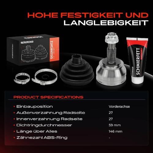1x Antriebswelle Gelenksatz Vorderachse für Alfa Romeo Giulietta 940 Fiat Bravo Lancia Bild 1x Antriebswelle Gelenksatz Vorderachse für Alfa Romeo Giulietta 940 Fiat Bravo Lancia