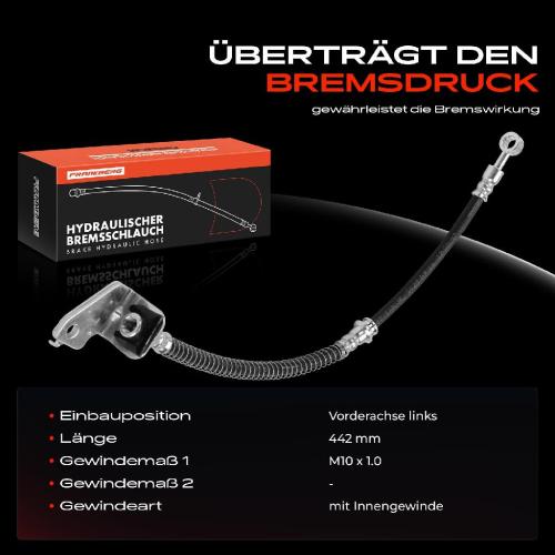 Frankberg 1x Bremsschlauch Bremsschläuche Vorderachse Links für Hyundai Tucson JM KIA Sportage JE Bild Frankberg 1x Bremsschlauch Bremsschläuche Vorderachse Links für Hyundai Tucson JM KIA Sportage JE
