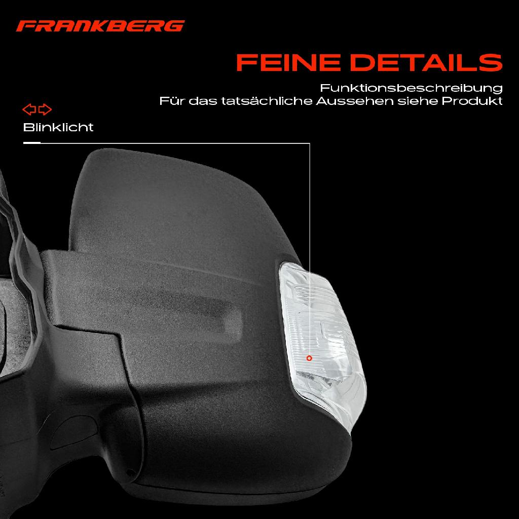 1x Außenspiegel Links für Ford Transit V363 Bus Transit Kasten FAD FBD FCD FDD