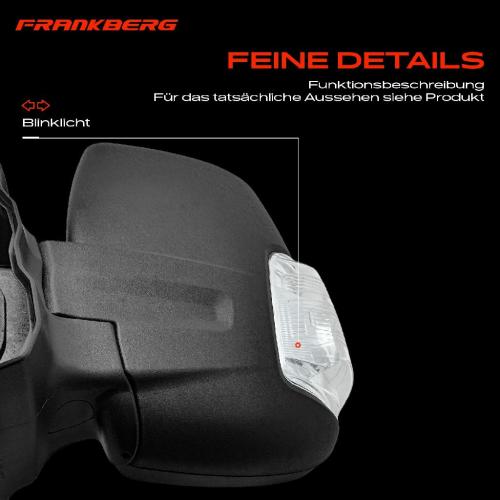 Frankberg 1x Außenspiegel Links für Ford Transit V363 Bus Transit Kasten FAD FBD FCD FDD Bild Frankberg 1x Außenspiegel Links für Ford Transit V363 Bus Transit Kasten FAD FBD FCD FDD