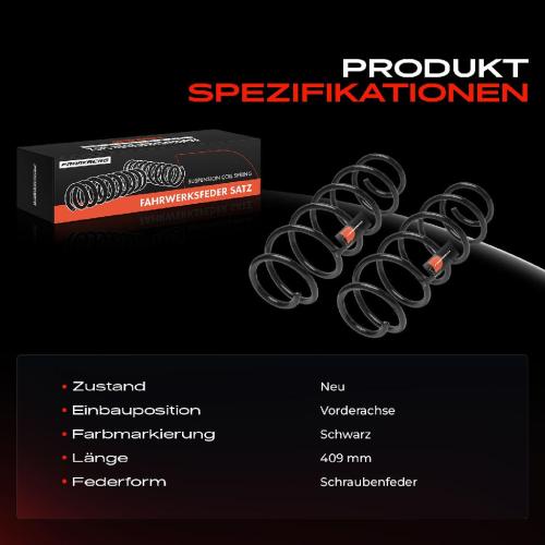 Frankberg 2x Fahrwerksfeder Vorderachse für Ford Tourneo Transit Custom V362 F3 FY FZ 2.2L Bild Frankberg 2x Fahrwerksfeder Vorderachse für Ford Tourneo Transit Custom V362 F3 FY FZ 2.2L