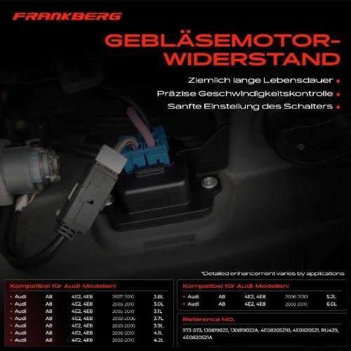 1x Widerstand Vorwiderstand Gebläsemotor für Audi A8 4E2 4E8 2.8L-6.0L 2002-2010 Bild 1x Widerstand Vorwiderstand Gebläsemotor für Audi A8 4E2 4E8 2.8L-6.0L 2002-2010
