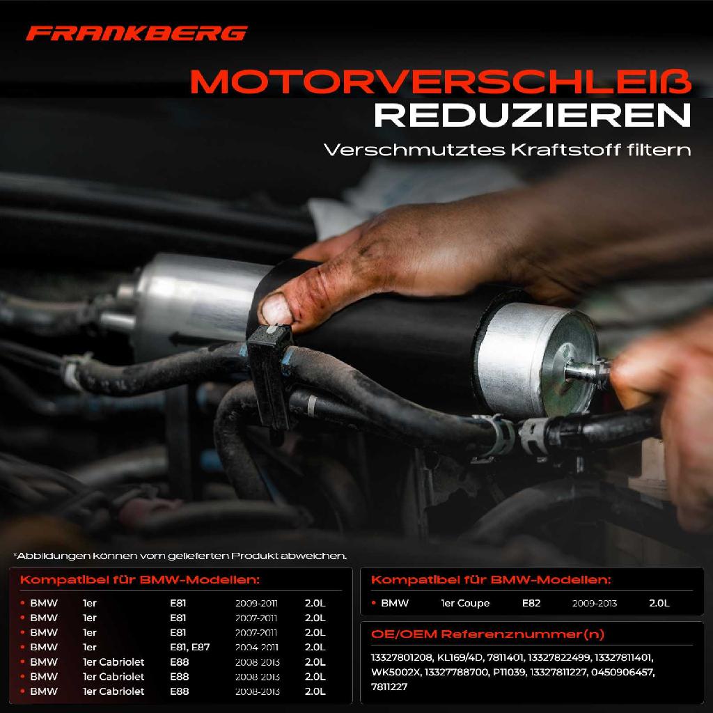 1x Kraftstofffilter für BMW 1er E81 E87 5er E60 E61 F10 F11 MINI R55 R58 R59
