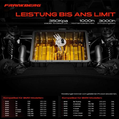 Frankberg 1x Kraftstoffpumpe für BMW 1er F20 F21 2 Cabriolet F23 2 Coupe F22 F87 F34 F30 F80 F31 F33 F83 F32 F82 F36 Bild Frankberg 1x Kraftstoffpumpe für BMW 1er F20 F21 2 Cabriolet F23 2 Coupe F22 F87 F34 F30 F80 F31 F33 F83 F32 F82 F36