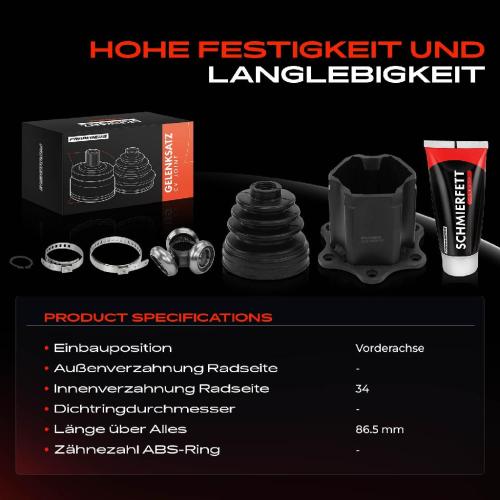 Frankberg 1x Antriebswelle Gelenksatz Vorderachse für VW Golf Van VII Variant Passat Alltrack CC Bild Frankberg 1x Antriebswelle Gelenksatz Vorderachse für VW Golf Van VII Variant Passat Alltrack CC