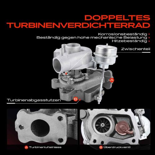 1x Abgasturbolader für Citroën Xsara N1 Xsara Break N2 Xsara Coupe N0 Peugeot 307 3A/C 307 Break 3E 307 SW 3H Bild 1x Abgasturbolader für Citroën Xsara N1 Xsara Break N2 Xsara Coupe N0 Peugeot 307 3A/C 307 Break 3E 307 SW 3H