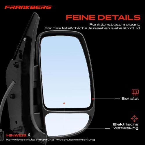1x Außenspiegel Rechts für Nissan Interstar Opel Movano Renault Master II X70 JD FD Bild 1x Außenspiegel Rechts für Nissan Interstar Opel Movano Renault Master II X70 JD FD