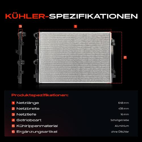 1x Kühler Wasserkühler Motorkühler für VW Polo Audi A1 Seat Skoda Fabia IV Bild 1x Kühler Wasserkühler Motorkühler für VW Polo Audi A1 Seat Skoda Fabia IV