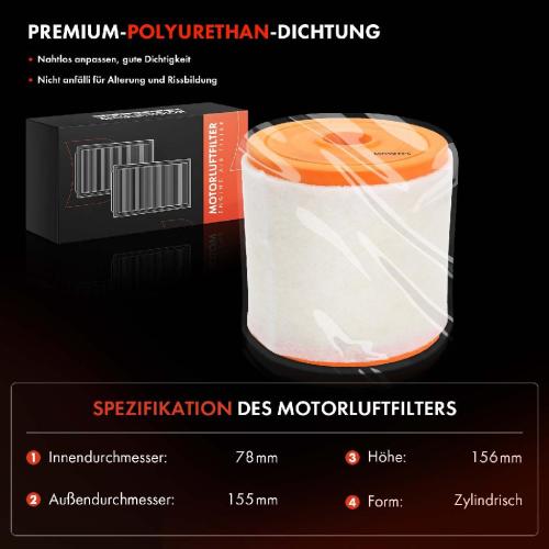 2x Luftfilter Filtereinsatz für Audi 4A2 4AH 4A5 A7 Sportback 4KA 2.0L ab 2018 Bild 2x Luftfilter Filtereinsatz für Audi 4A2 4AH 4A5 A7 Sportback 4KA 2.0L ab 2018