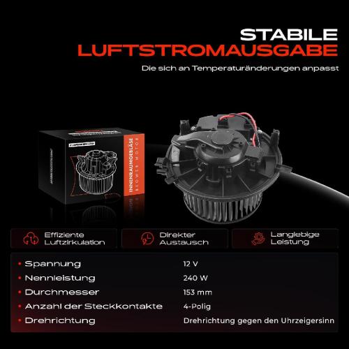 Frankberg 1x Gebläsemotor Innenraumgebläse für VW Golf 7 Audi A3 8V Seat Leon Skoda Octavia 3 Bild Frankberg 1x Gebläsemotor Innenraumgebläse für VW Golf 7 Audi A3 8V Seat Leon Skoda Octavia 3