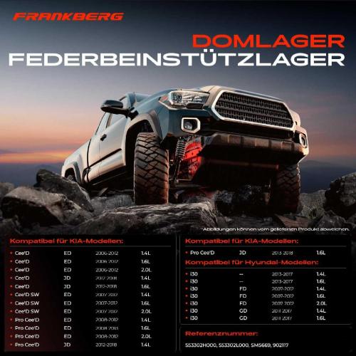 2x Domlager Federbeinstütz lager für Hyundai i30 FD GD KIA Cee'D JD SW ED Bild 2x Domlager Federbeinstütz lager für Hyundai i30 FD GD KIA Cee'D JD SW ED