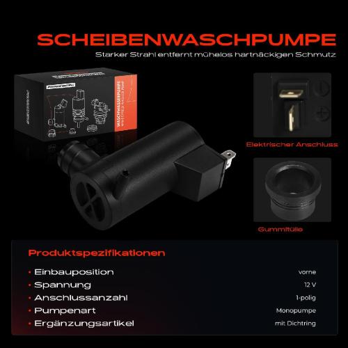 1x Waschwasserpumpe Scheibenreinigung Vorne für Honda Jazz II GD GE2 GE3 2002-2008 Bild 1x Waschwasserpumpe Scheibenreinigung Vorne für Honda Jazz II GD GE2 GE3 2002-2008