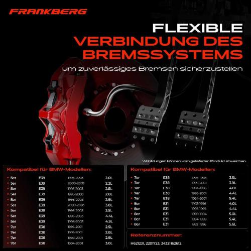 1x Bremsschlauch Bremsschläuche Hinterachse Rechts für BMW 5er Touring E39 7er E38 8er E31 Bild 1x Bremsschlauch Bremsschläuche Hinterachse Rechts für BMW 5er Touring E39 7er E38 8er E31