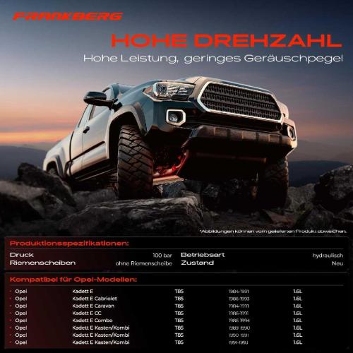 Frankberg 1x Servopumpe hydraulisch für Opel Kadett E CC Cabriolet Caravan Combo Kasten Bild Frankberg 1x Servopumpe hydraulisch für Opel Kadett E CC Cabriolet Caravan Combo Kasten