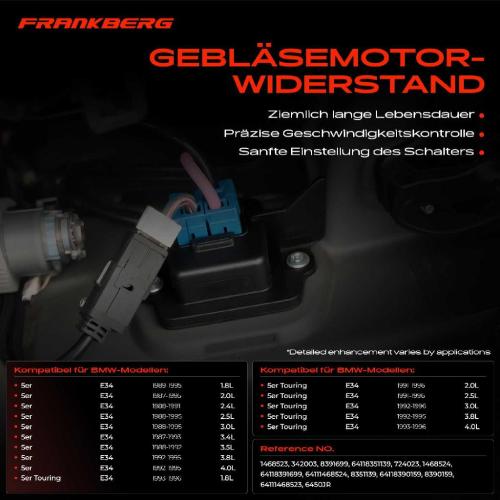 1x Widerstand Vorwiderstand Gebläsemotor für BMW 5er E34 518 520 525 530i 1988-1996 Bild 1x Widerstand Vorwiderstand Gebläsemotor für BMW 5er E34 518 520 525 530i 1988-1996