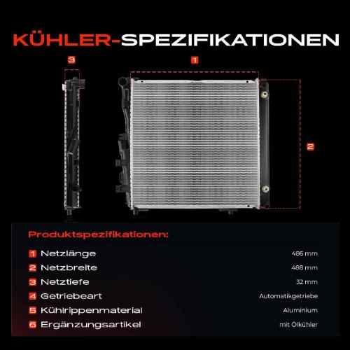 1x Kühler Wasserkühler Motorkühler für Mercedes S-Klasse W126 260SE 300SE Bild 1x Kühler Wasserkühler Motorkühler für Mercedes S-Klasse W126 260SE 300SE
