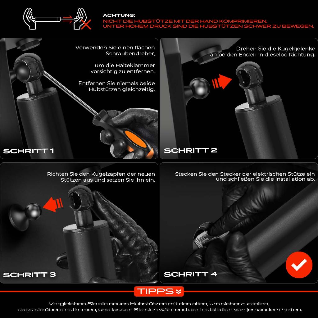 1x Gasfeder Elektrisch Heckklappe Hinten Links oder Rechts für VW Passat Variant 3G5 CB5 Alltrack 3G5