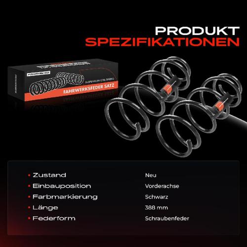 Frankberg 2x Fahrwerksfeder Vorderachse für Ford Tourneo Transit Connect P65 P70 P80 2002-2013 Bild Frankberg 2x Fahrwerksfeder Vorderachse für Ford Tourneo Transit Connect P65 P70 P80 2002-2013