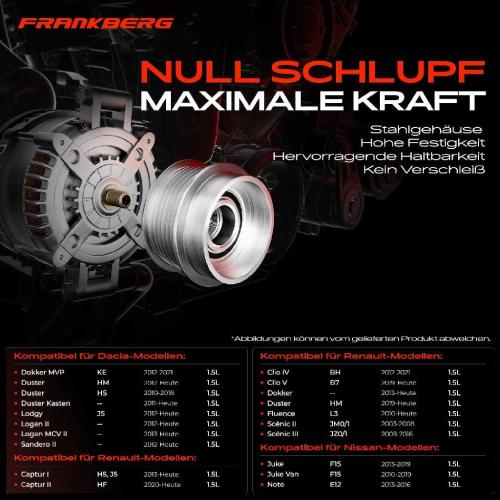 1x Generatorfreilauf Lichtmaschine für Renault Clio Dacia Lodgy Logan Nissan Juke Bild 1x Generatorfreilauf Lichtmaschine für Renault Clio Dacia Lodgy Logan Nissan Juke