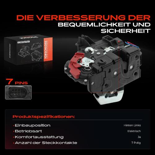 1x Türschloss Hinten Links für Audi A4 Avant Seat Exeo ST 1.6L 1.8L 1.9L 2.0L 2.4L 2.5L 3.0L 4.2L 2000-2013 Bild 1x Türschloss Hinten Links für Audi A4 Avant Seat Exeo ST 1.6L 1.8L 1.9L 2.0L 2.4L 2.5L 3.0L 4.2L 2000-2013